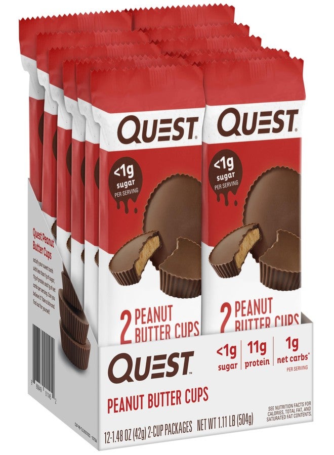 Quest Nutrition Peanut Butter Cups, 11g Protein, 1g Sugar, Low Carb, Gluten Free, Keto Friendly, 12 Count - Image 2